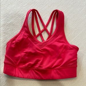 Lululemon Red Strappy Sports Bra Medium Support size 4